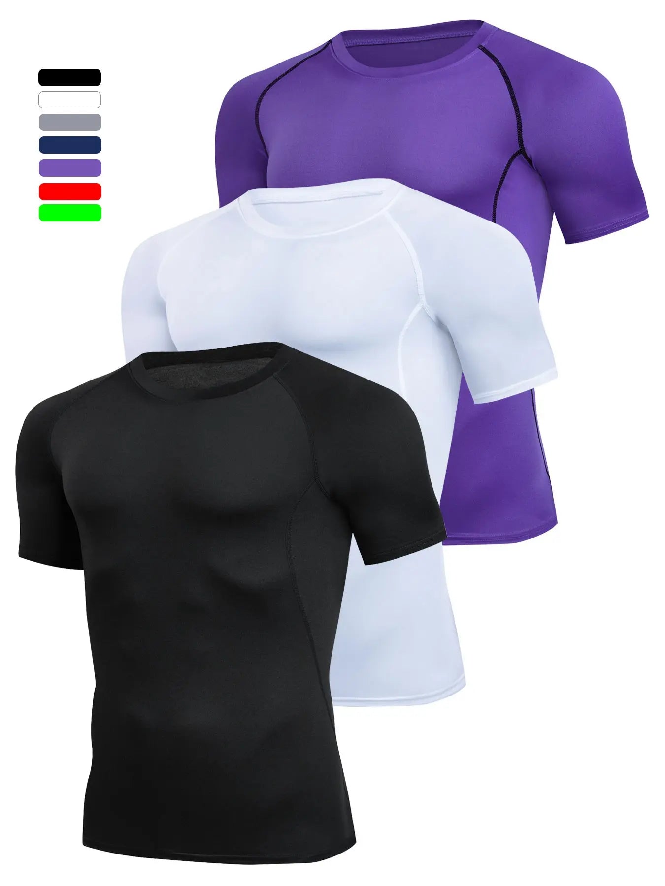 Compression Contrast Binding T-shirt